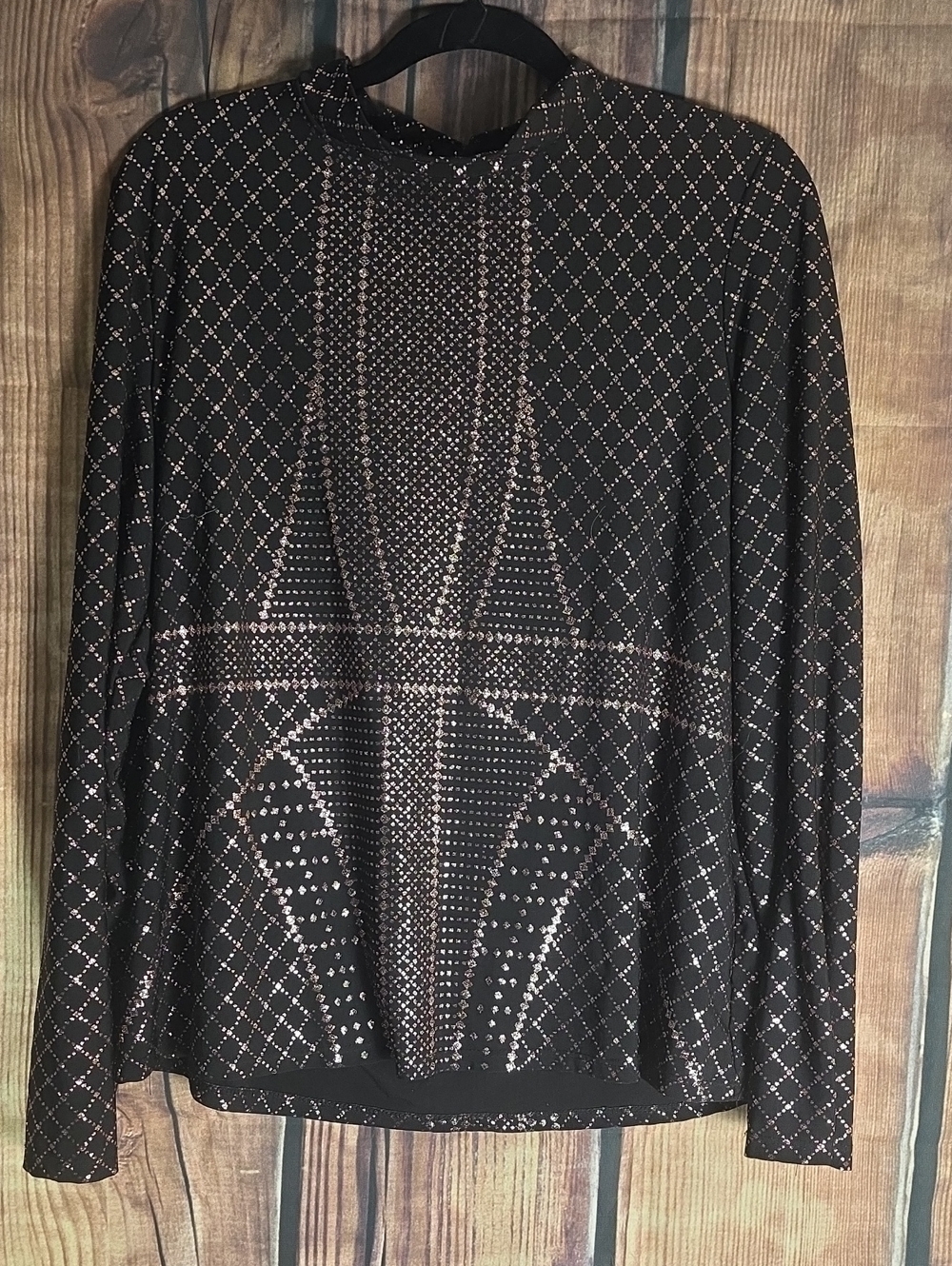 BOLD elements XXL Black Top with Rose Gold Stud Detailing